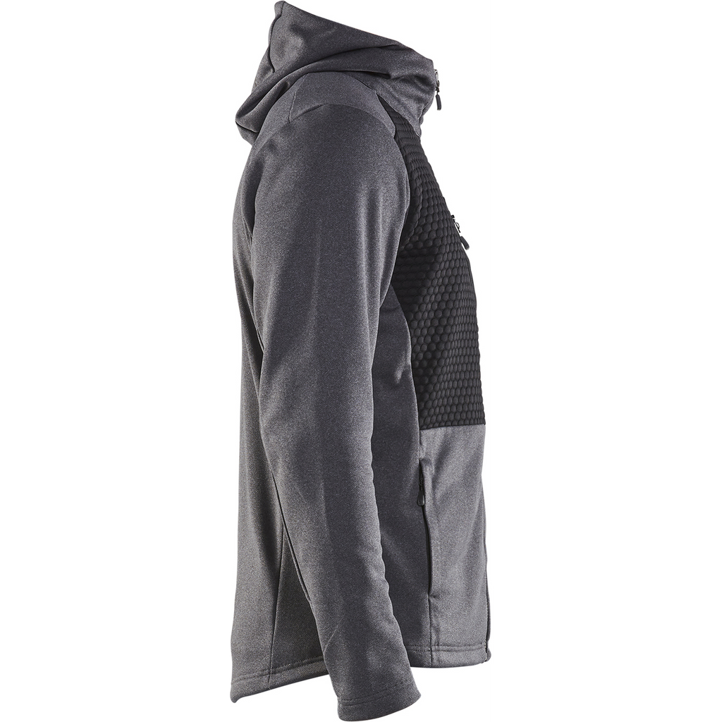 Blaklader Hooded Sweatshirt with Zip, Black Melange (2)