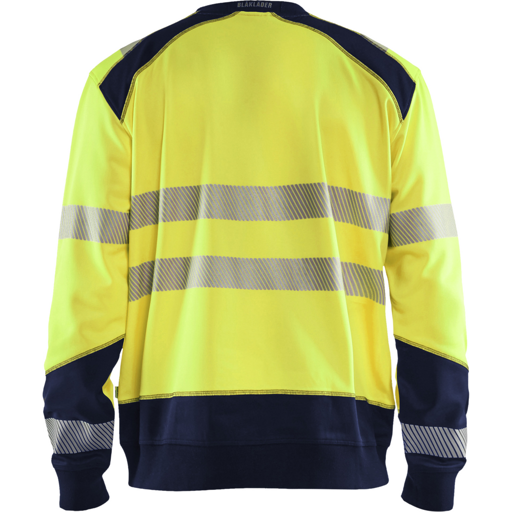 Blaklader High Vis Sweatshirt, Yellow/Navy Blue (4)