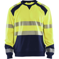Blaklader High Vis Sweatshirt, Yellow/Navy Blue