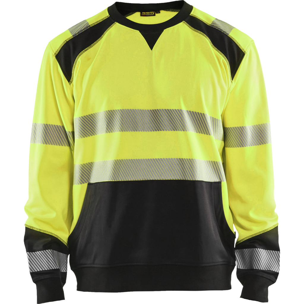 Blaklader High Vis Sweatshirt, Yellow/Black