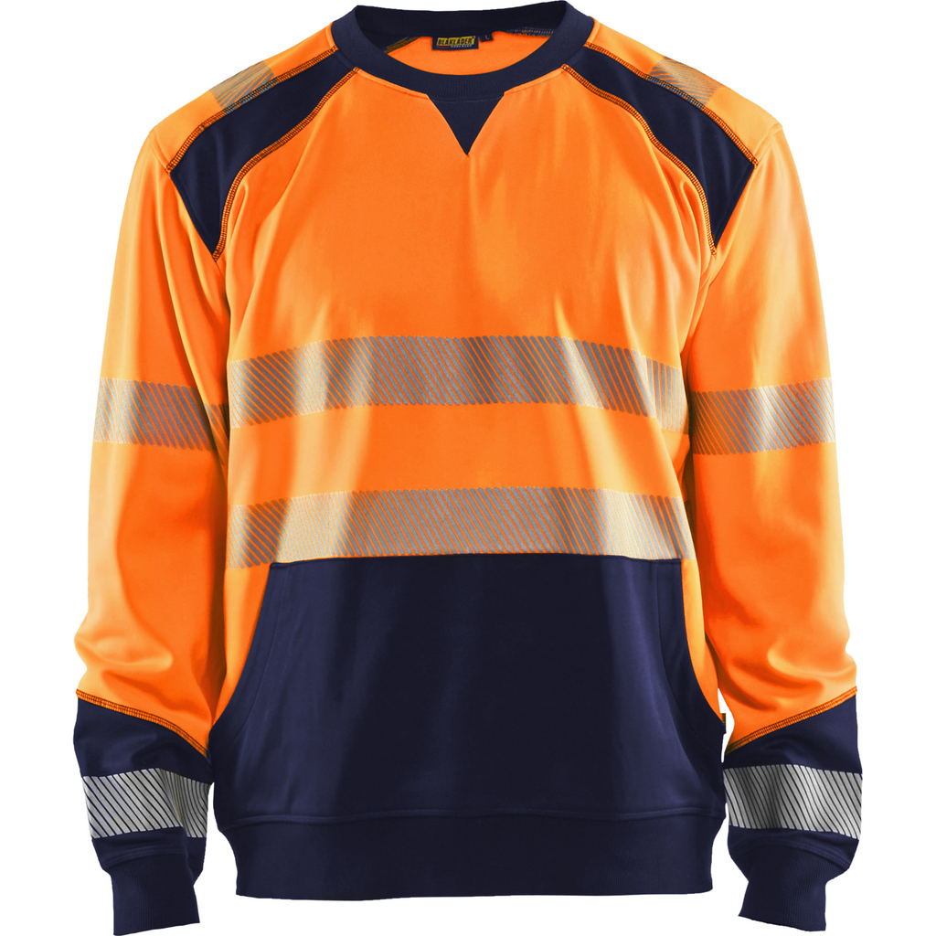 Blaklader High Vis Sweatshirt, Orange/Navy
