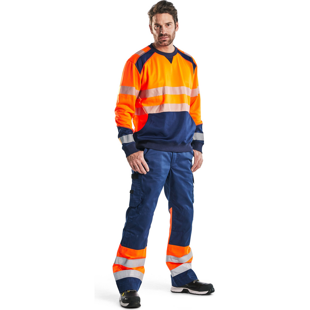 Blaklader High Vis Sweatshirt, Orange/Navy (5)