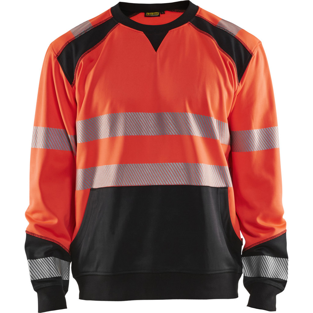 Blaklader High Vis Sweatshirt, Red/Black
