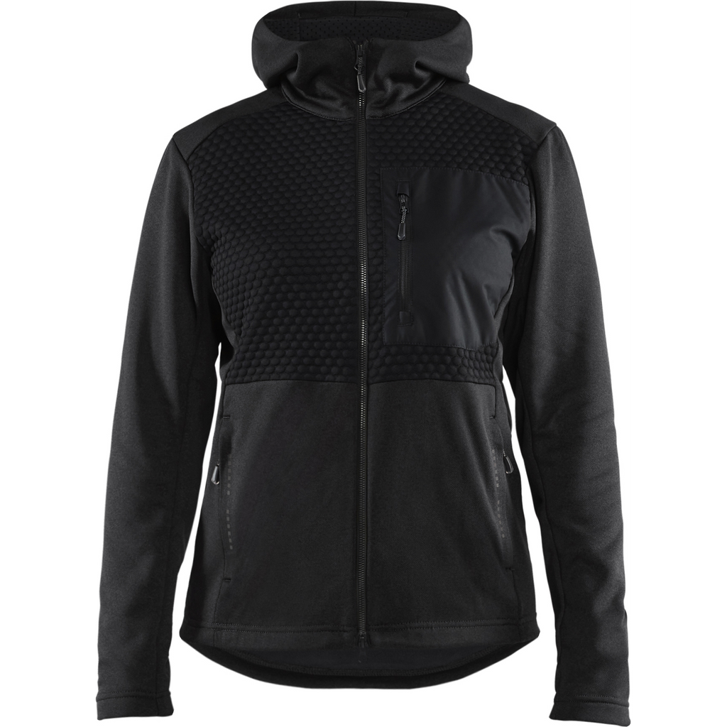 Blaklader Women's Hooded Jacket with Zipper, Black
