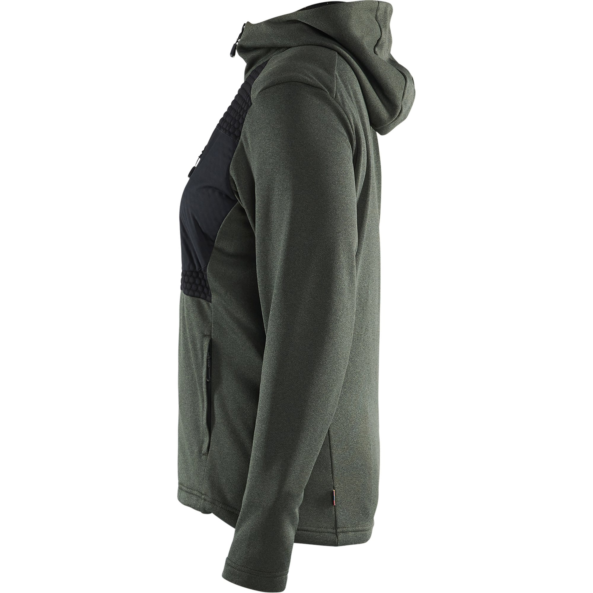 Blaklader Ladies Hooded Zip Sweatshirt, Autumn Green/Black (3)