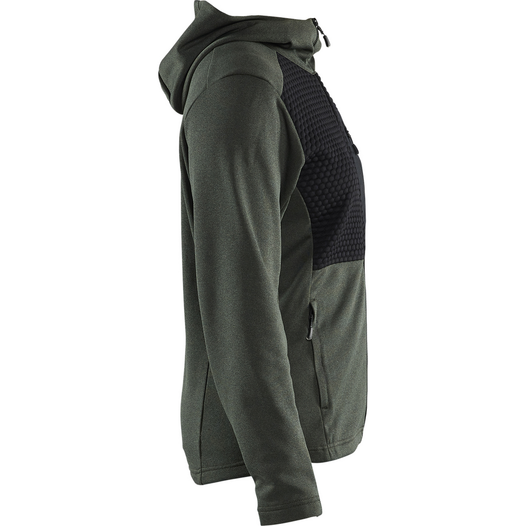 Blaklader Ladies Hooded Zip Sweatshirt, Autumn Green/Black (2)