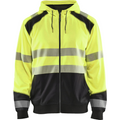Blaklader High Vis Hooded Sweatshirt, Yellow/Black