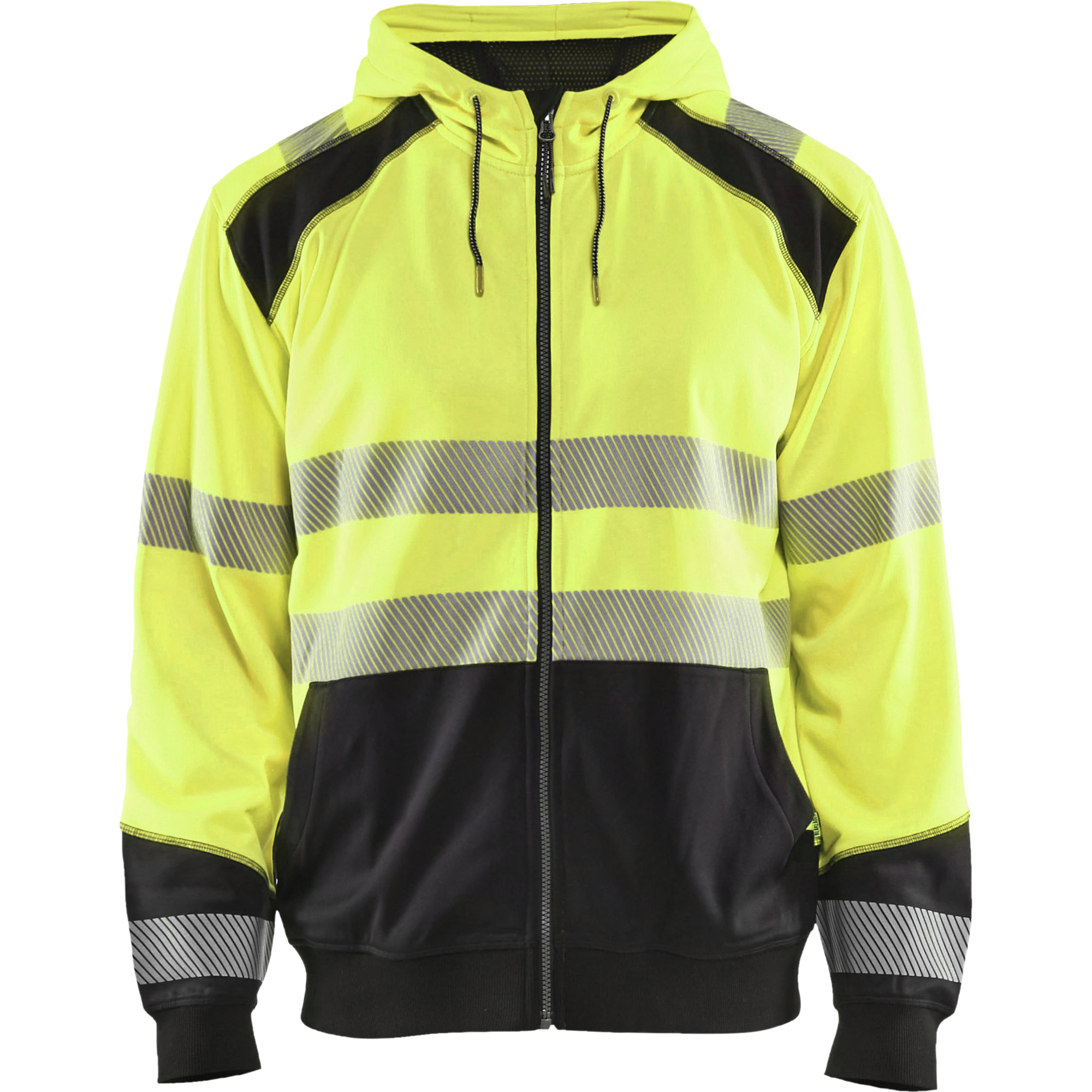 Blaklader High Vis Hooded Sweatshirt, Yellow/Black