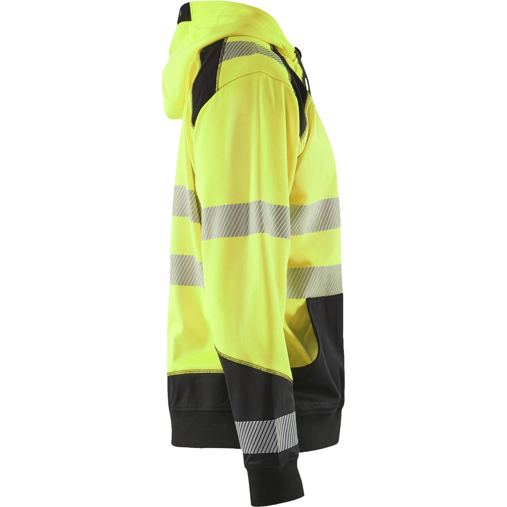 Blaklader High Vis Hooded Sweatshirt, Yellow/Black (2)