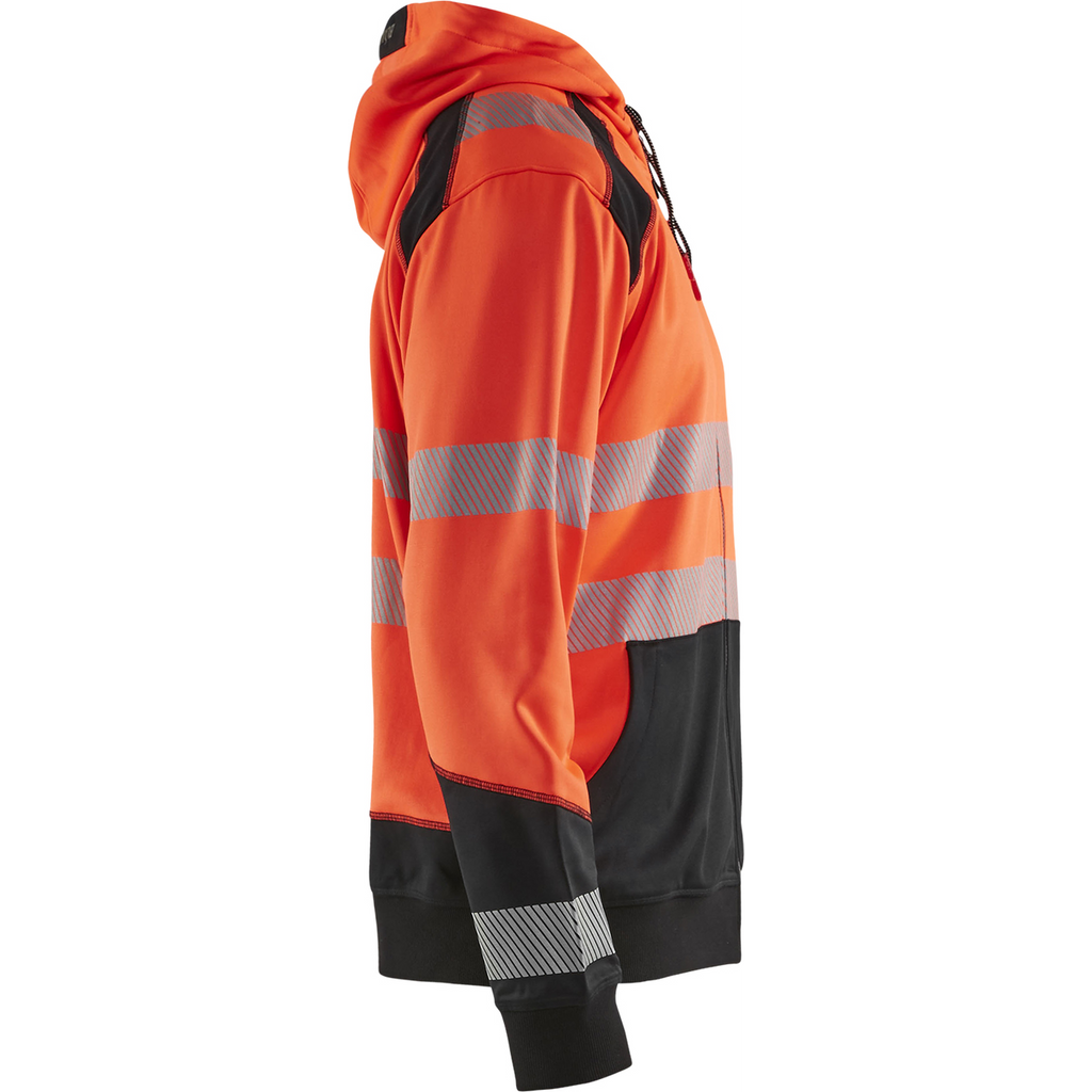 Blaklader High Vis Hooded Sweatshirt, Red/Black (2)