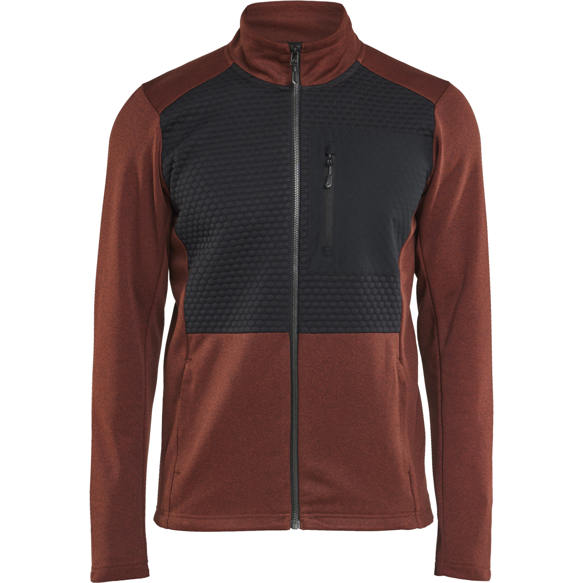 Blaklader Full Zip Sweatshirt, Rust Red/Black