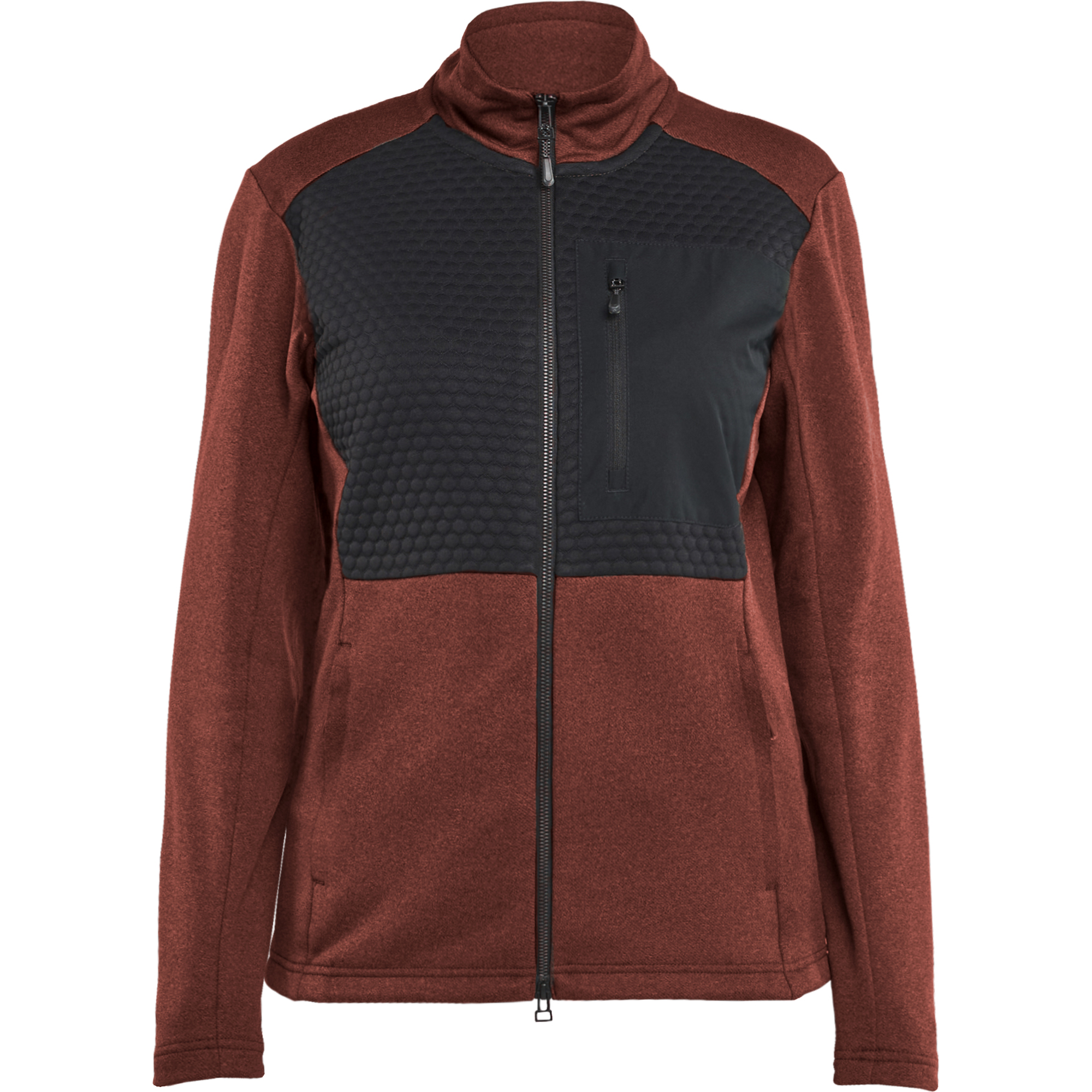 Blaklader Women's Full Zip Sweatshirt, Rust Red/Black