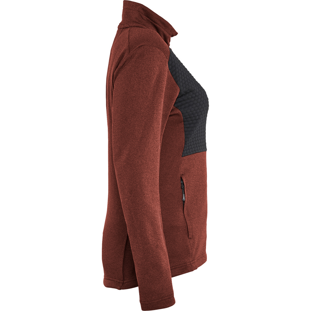 Blaklader Women's Full Zip Sweatshirt, Rust Red/Black (2)
