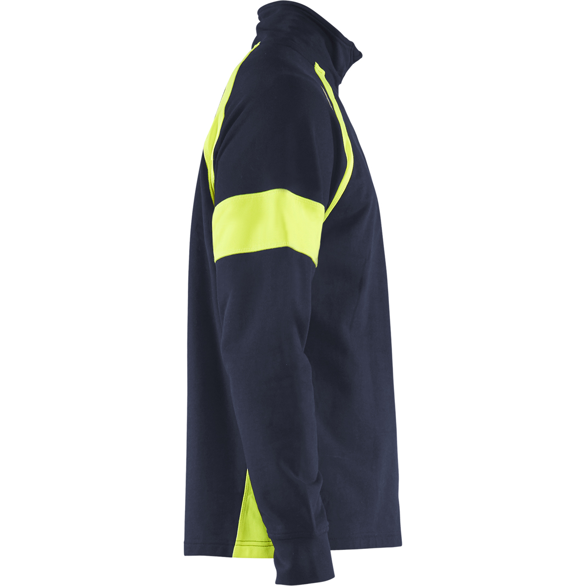 Blaklader Sweatshirt with High Vis Inserts, Navy/ Yellow (2)