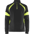 Blaklader Sweatshirt with High Vis Inserts, Black/Yellow