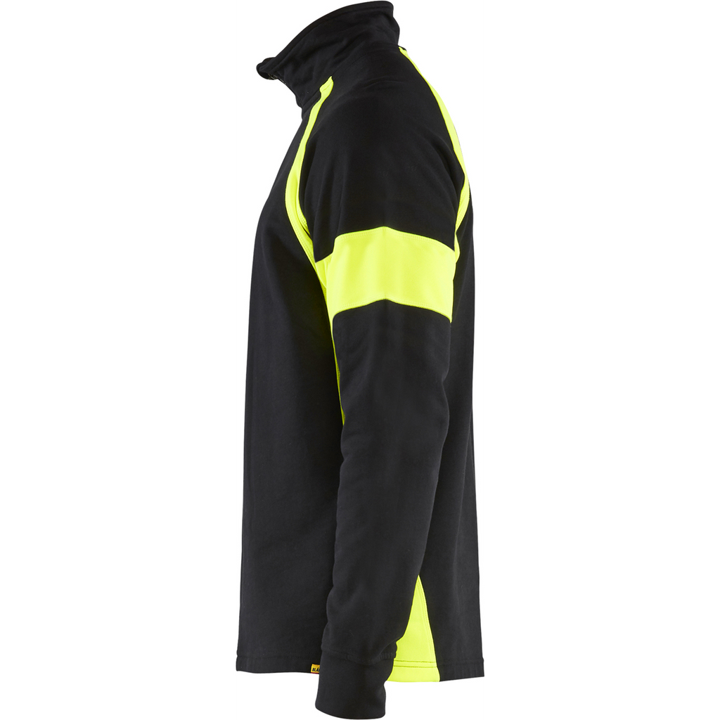 Blaklader Sweatshirt with High Vis Inserts, Black/Yellow (3)