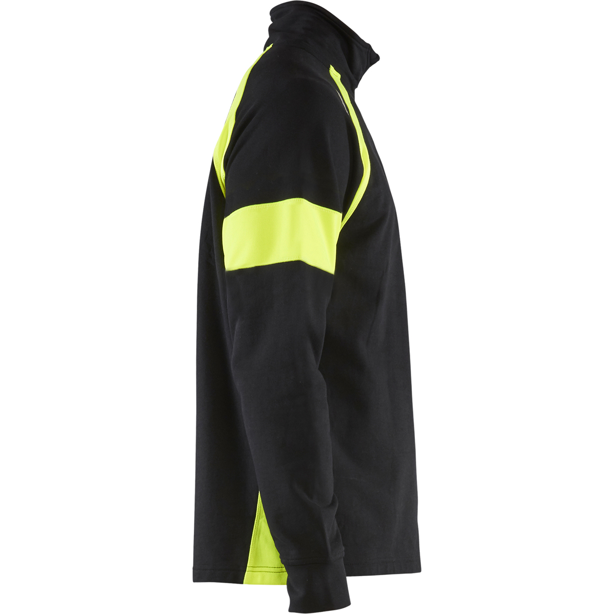 Blaklader Sweatshirt with High Vis Inserts, Black/Yellow (2)