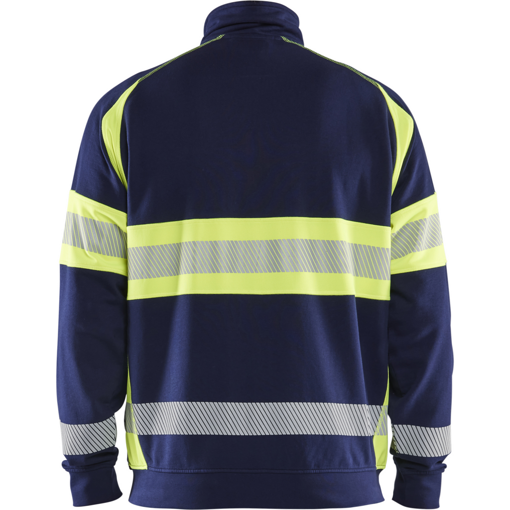Blaklader High Vis Sweat Jacket, Navy Blue/ Yellow (4)