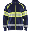 Blaklader High Vis Sweat Jacket, Navy Blue/ Yellow