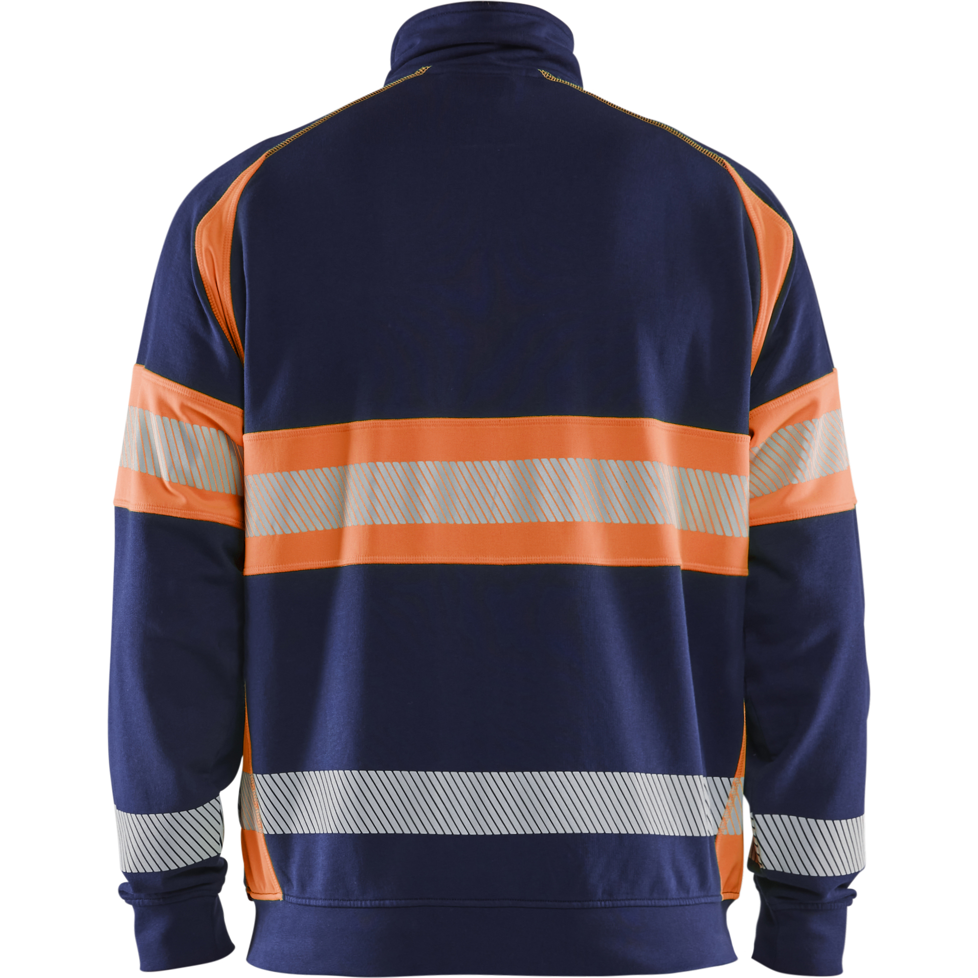Blaklader High Vis Sweat Jacket, Navy Blue/Orange (4)