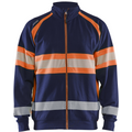 Blaklader High Vis Sweat Jacket, Navy Blue/Orange