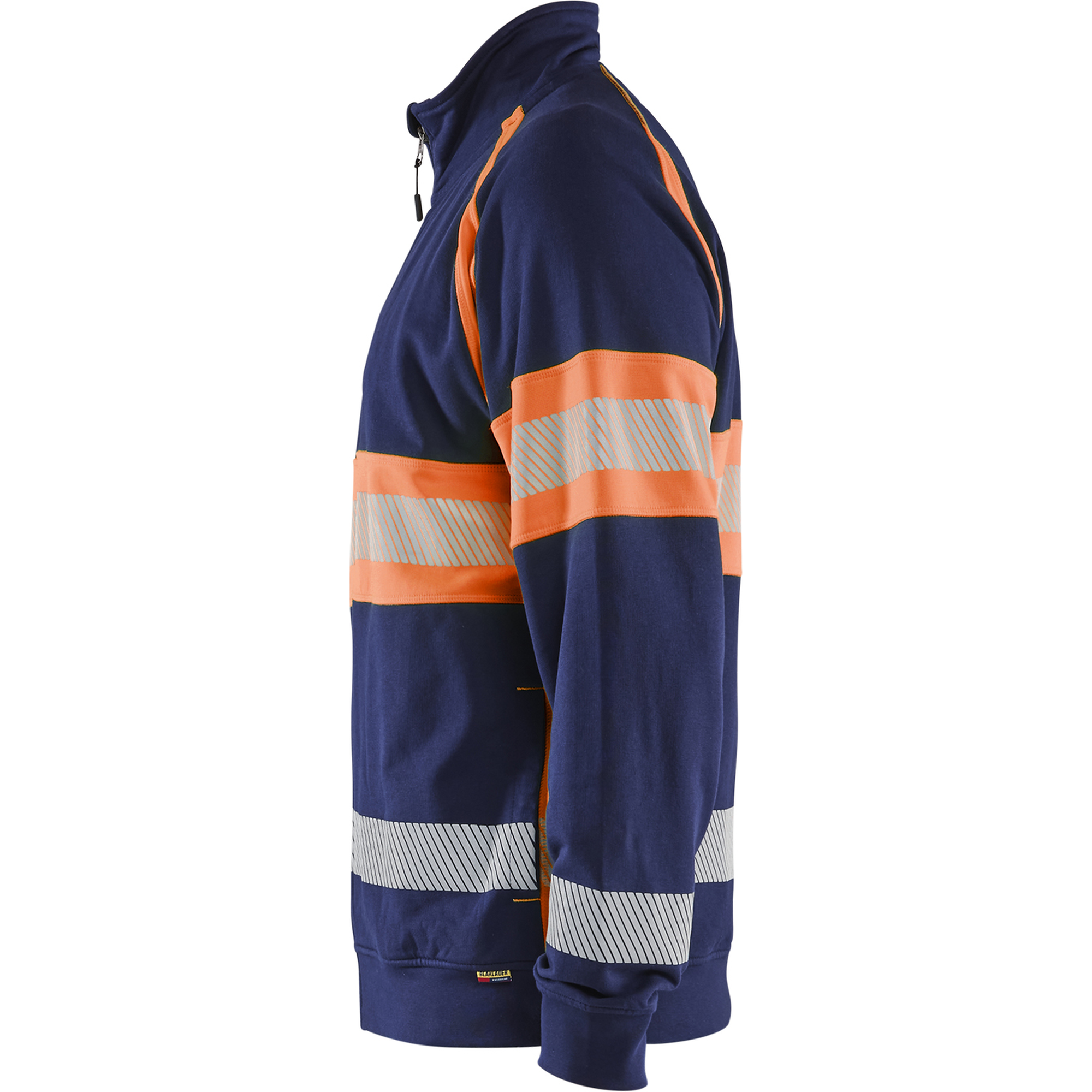 Blaklader High Vis Sweat Jacket, Navy Blue/Orange (3)