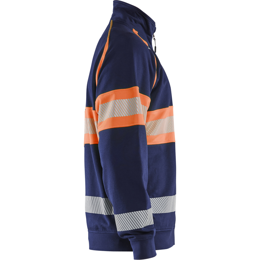Blaklader High Vis Sweat Jacket, Navy Blue/Orange (2)