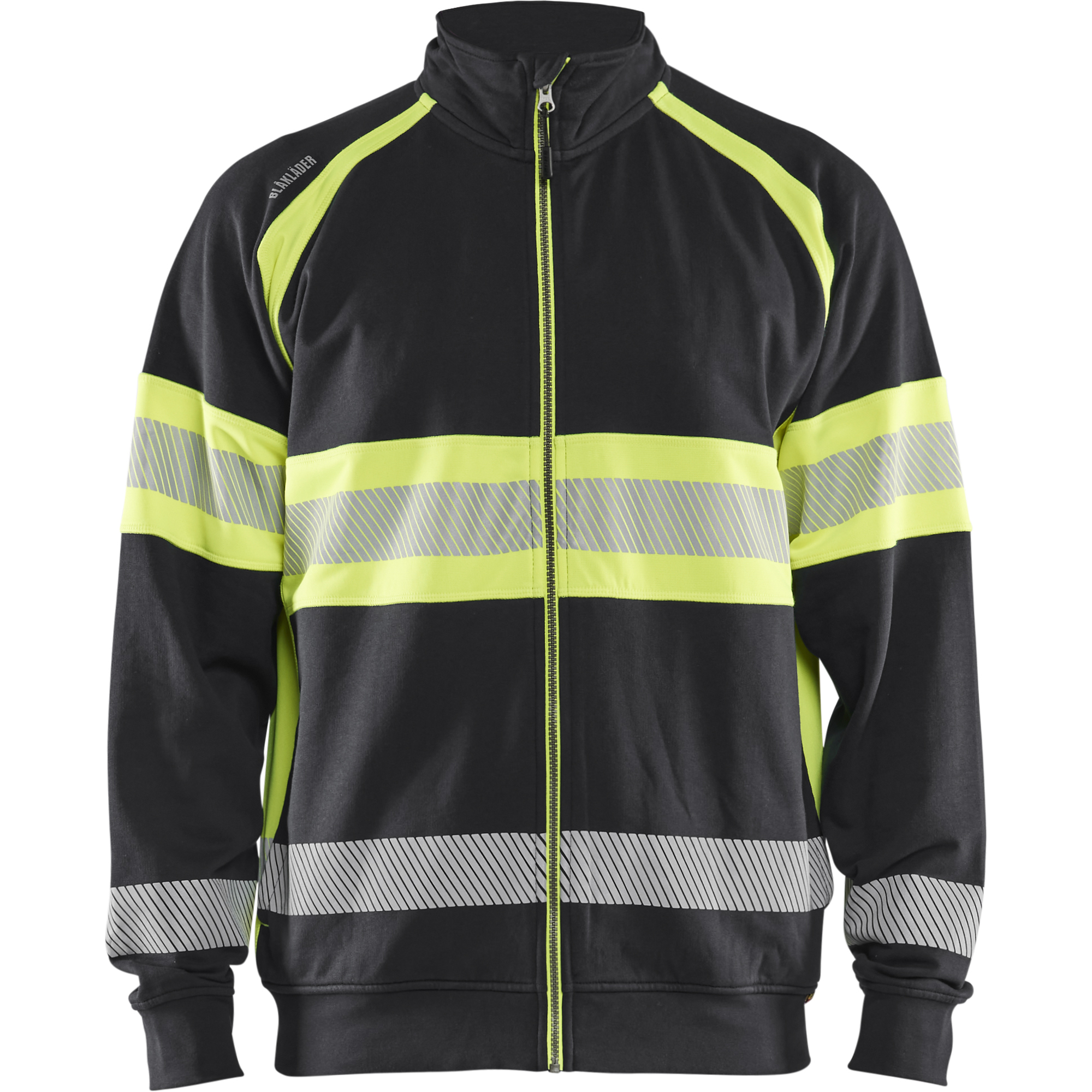 Blaklader High Vis Sweat Jacket, Black/Yellow