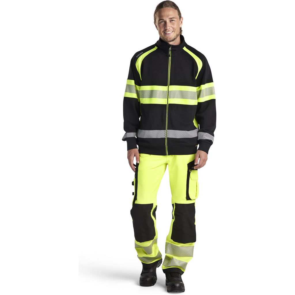 Blaklader High Vis Sweat Jacket, Black/Yellow (5)