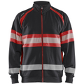 Blaklader High Vis Sweat Jacket, Black/High Vis Red