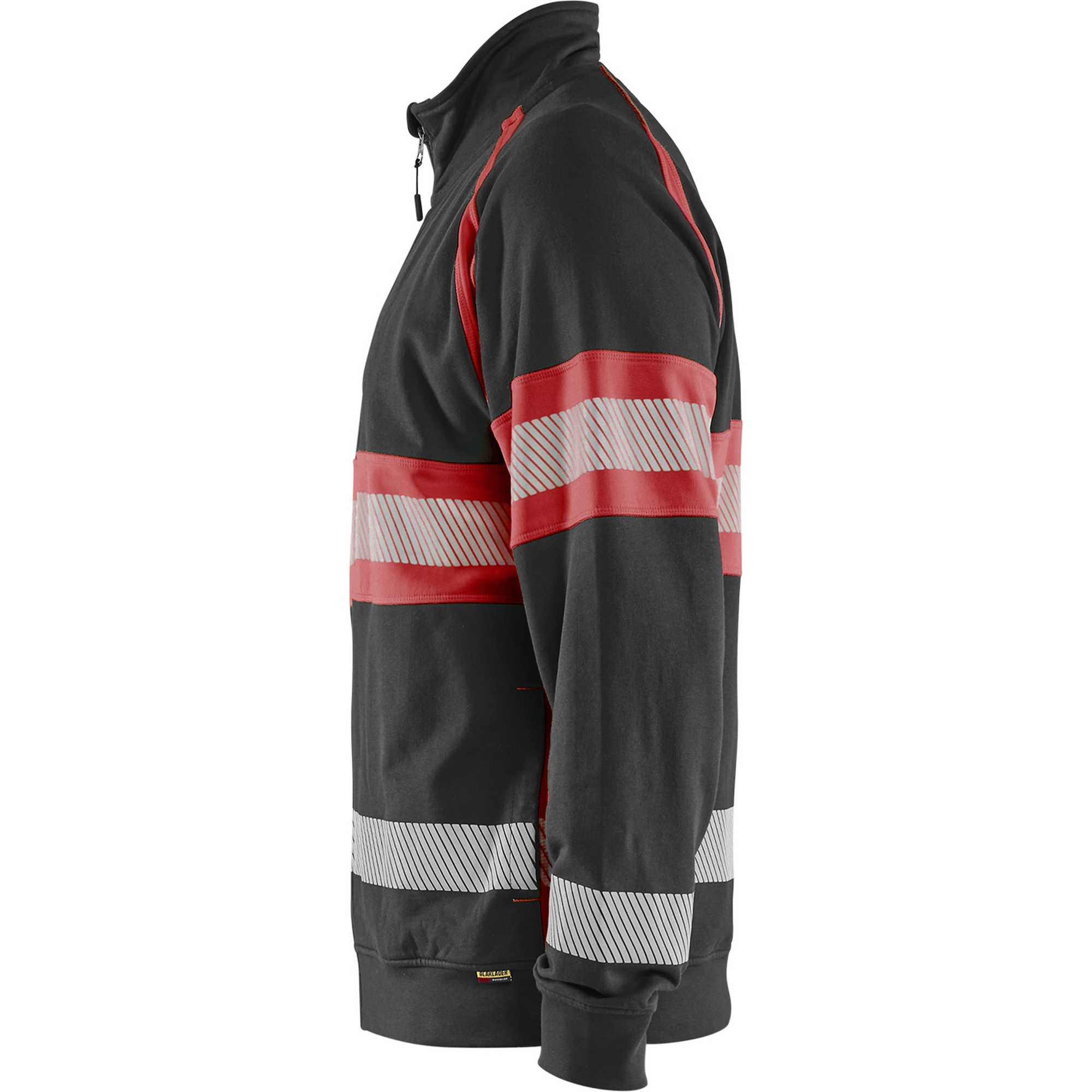 Blaklader High Vis Sweat Jacket, Black/High Vis Red (3)