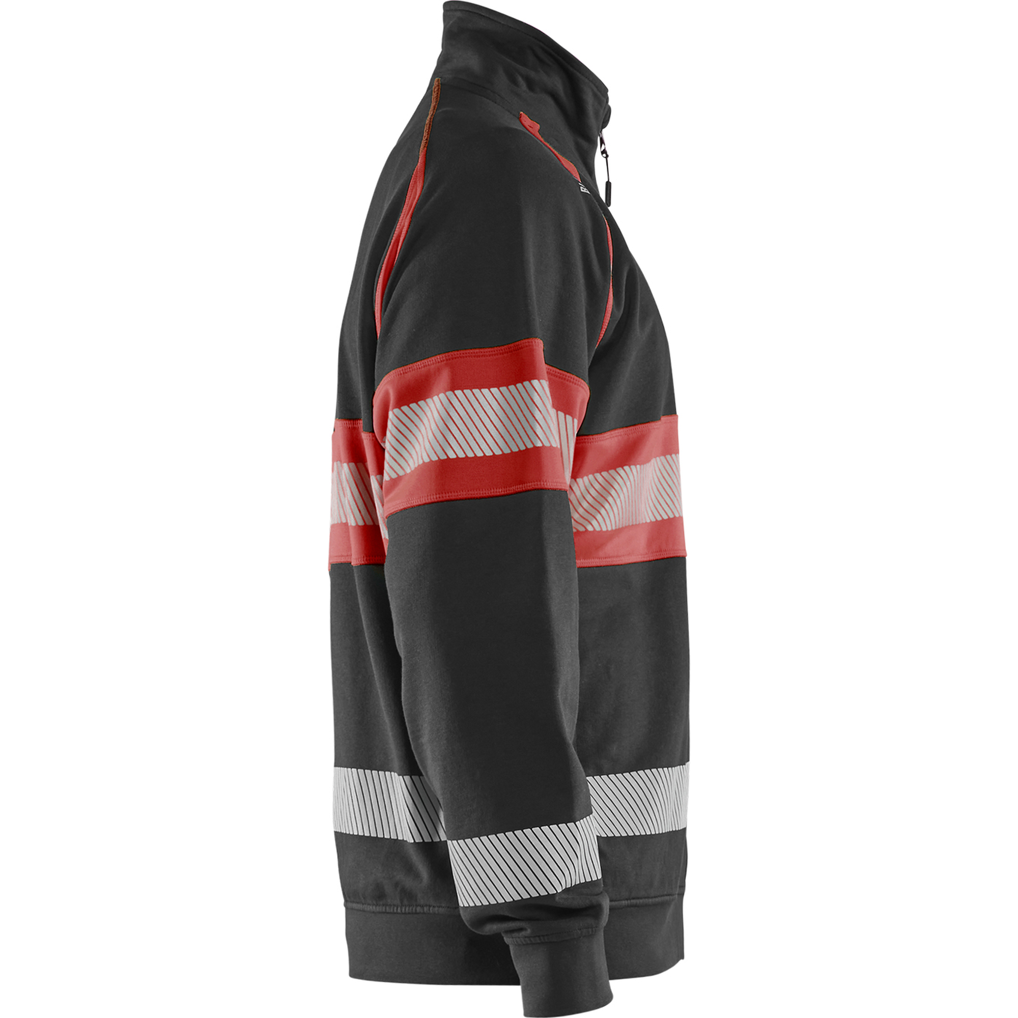Blaklader High Vis Sweat Jacket, Black/High Vis Red (2)