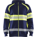 Blaklader High Vis Hooded Jacket, Navy Blue/ Yellow