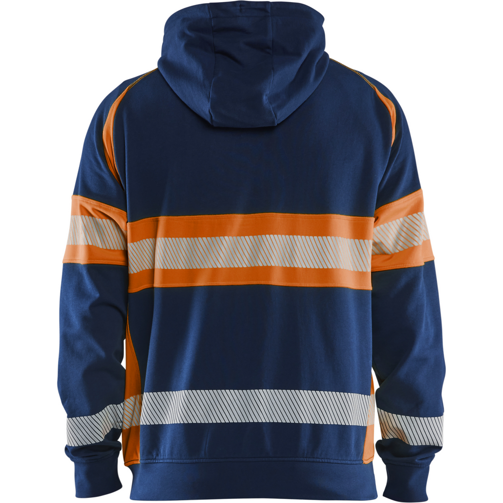 Blaklader High Vis Hoodie Jacket, Navy Blue/Orange (4)