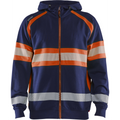 Blaklader High Vis Hoodie Jacket, Navy Blue/Orange