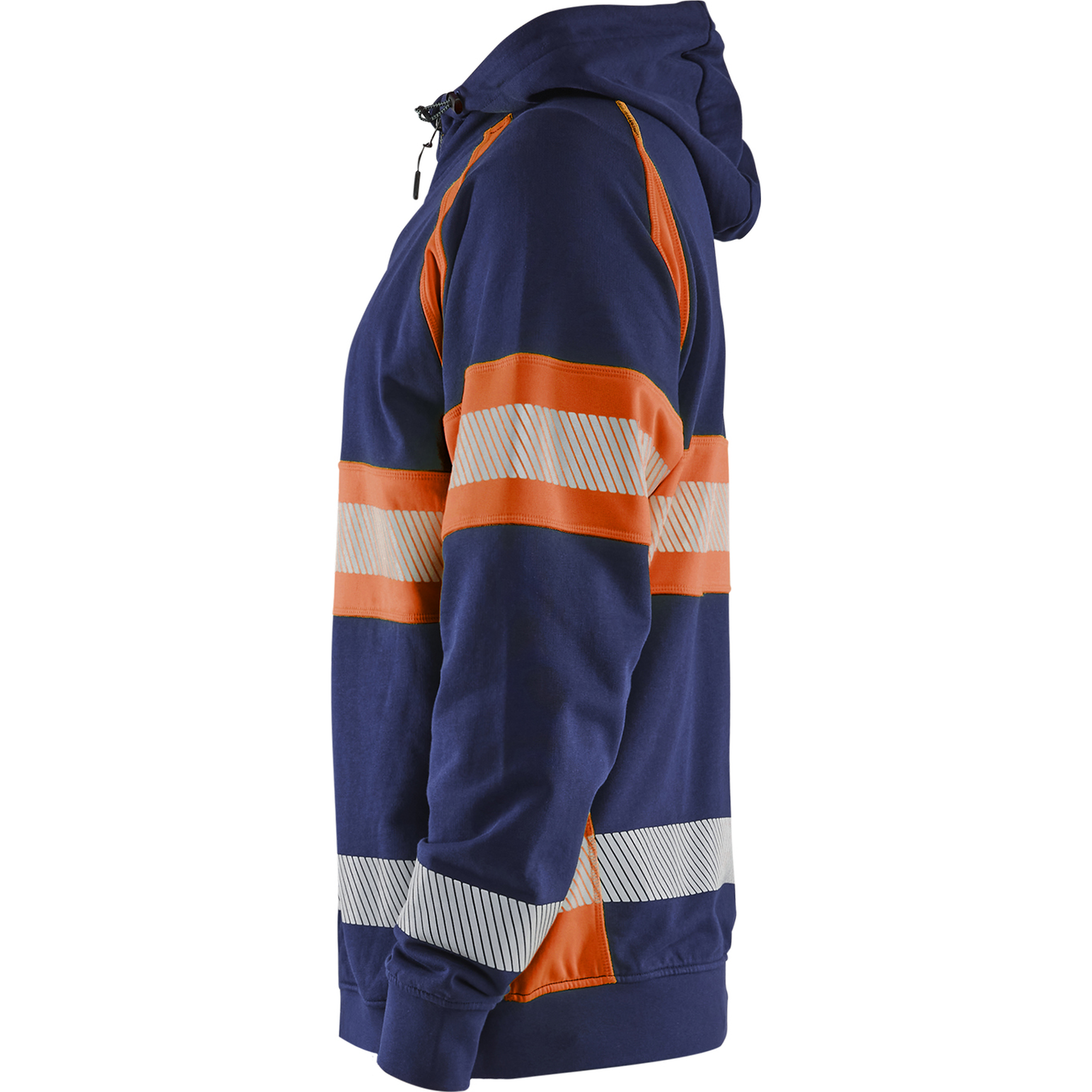 Blaklader High Vis Hoodie Jacket, Navy Blue/Orange (3)