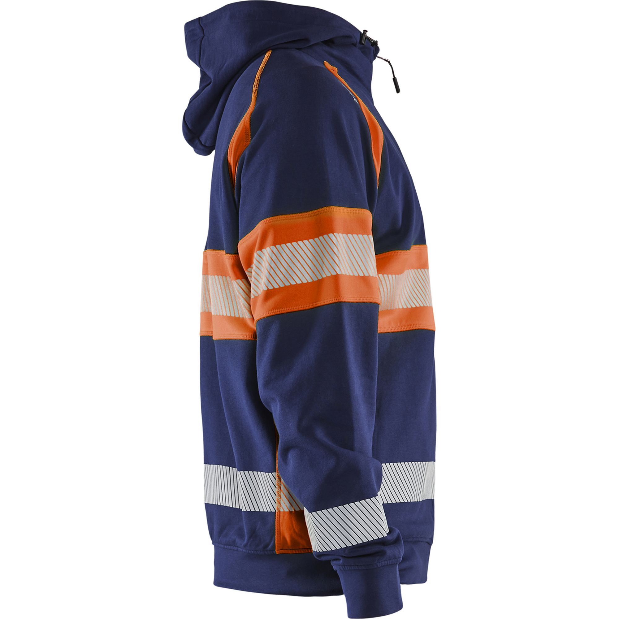 Blaklader High Vis Hoodie Jacket, Navy Blue/Orange (2)