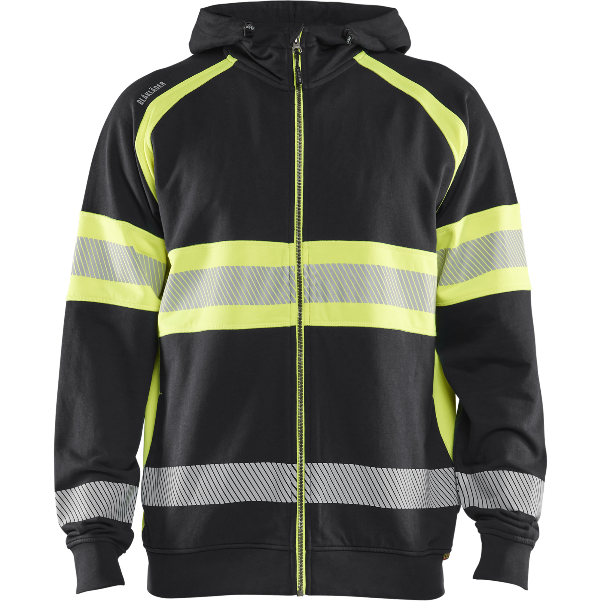 Blaklader High Vis Hooded Jacket, Black/Yellow