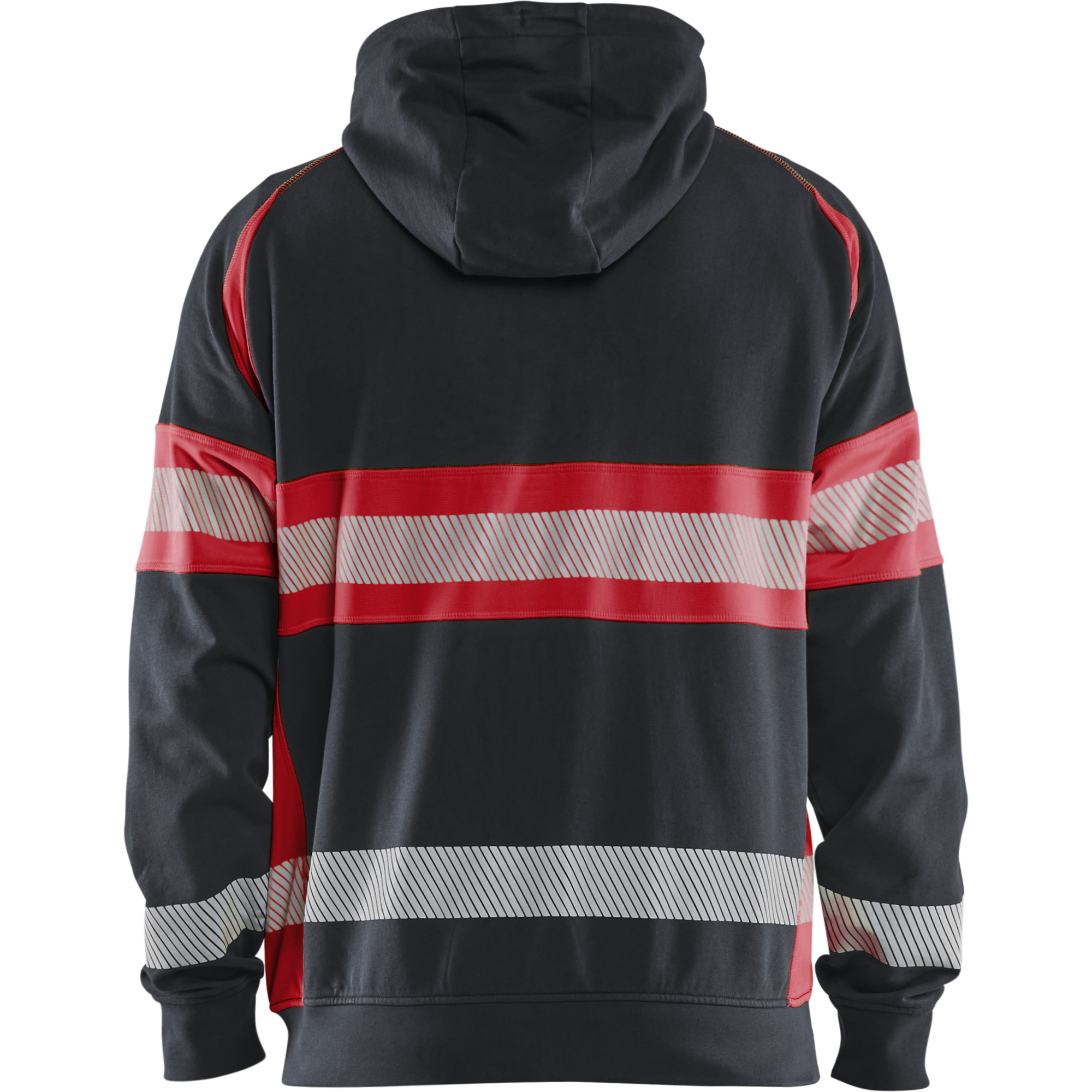 Blaklader High Vis Hooded Jacket, Black/High Vis Red (4)