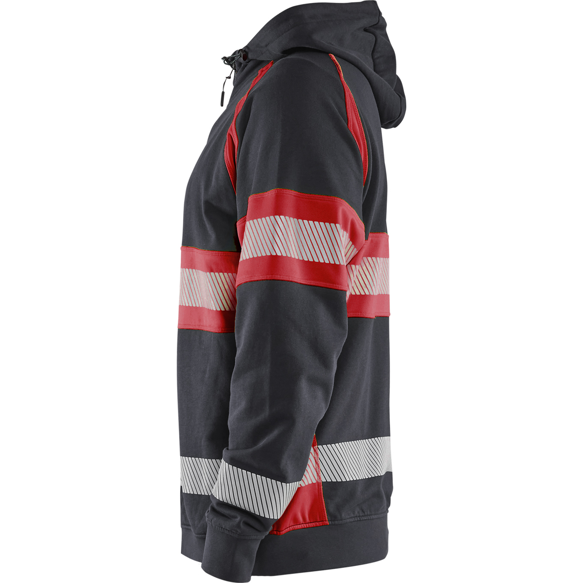 Blaklader High Vis Hooded Jacket, Black/High Vis Red (3)