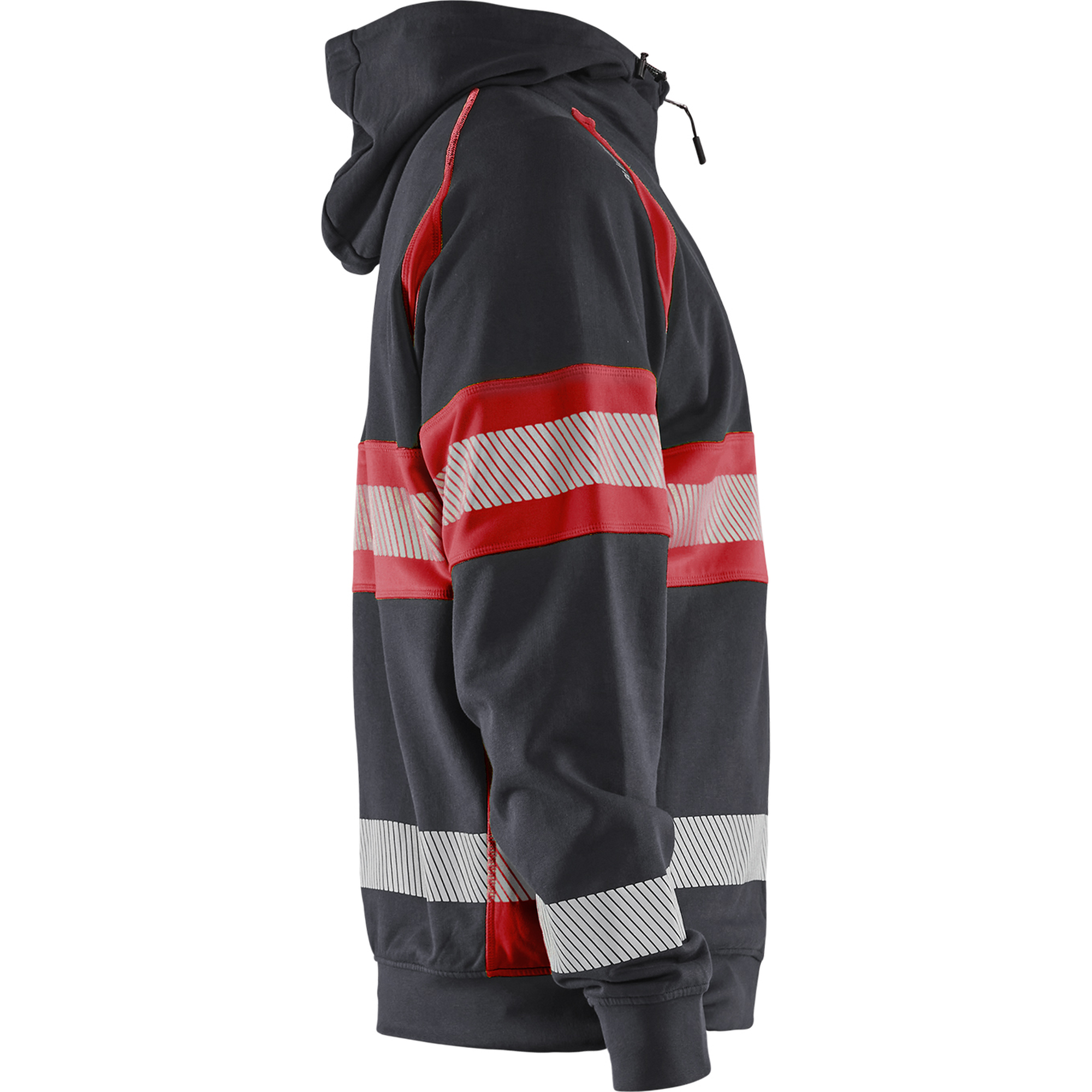 Blaklader High Vis Hooded Jacket, Black/High Vis Red (2)