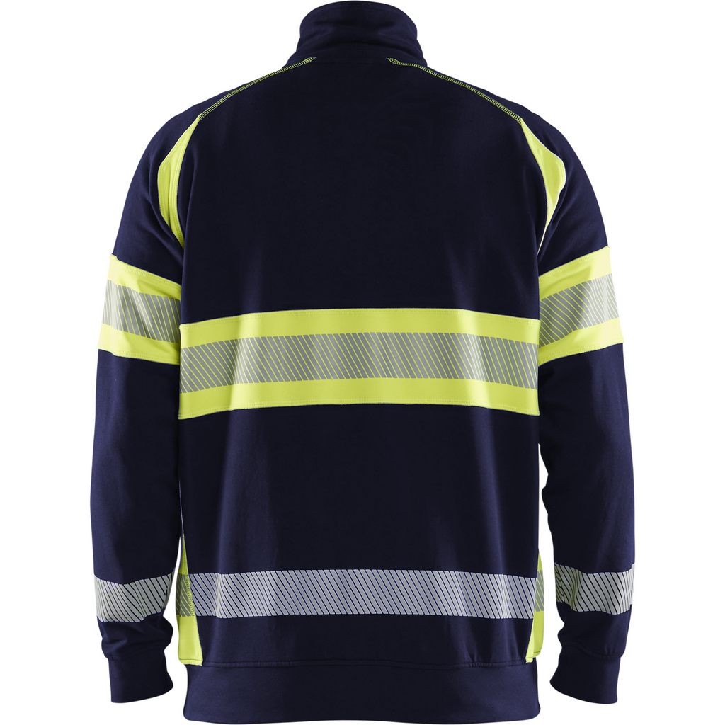 Blaklader High Vis Sweatshirt, Navy/ Yellow (4)