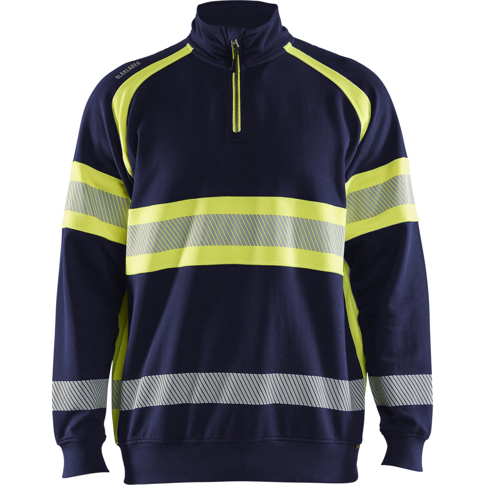 Blaklader High Vis Sweatshirt, Navy/ Yellow