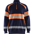 Blaklader High Vis Sweatshirt, Navy Blue/Orange