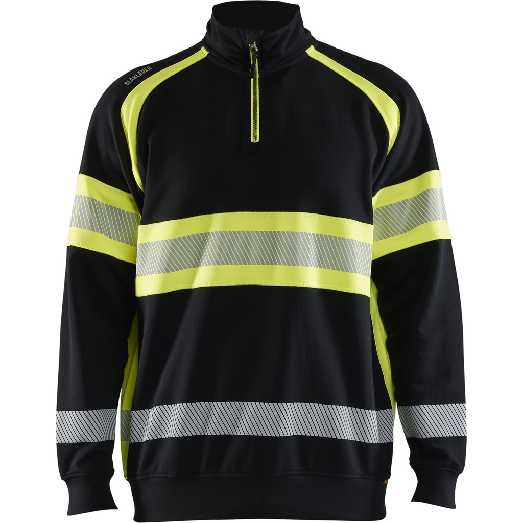 Blaklader High Vis Sweatshirt, Black/Yellow