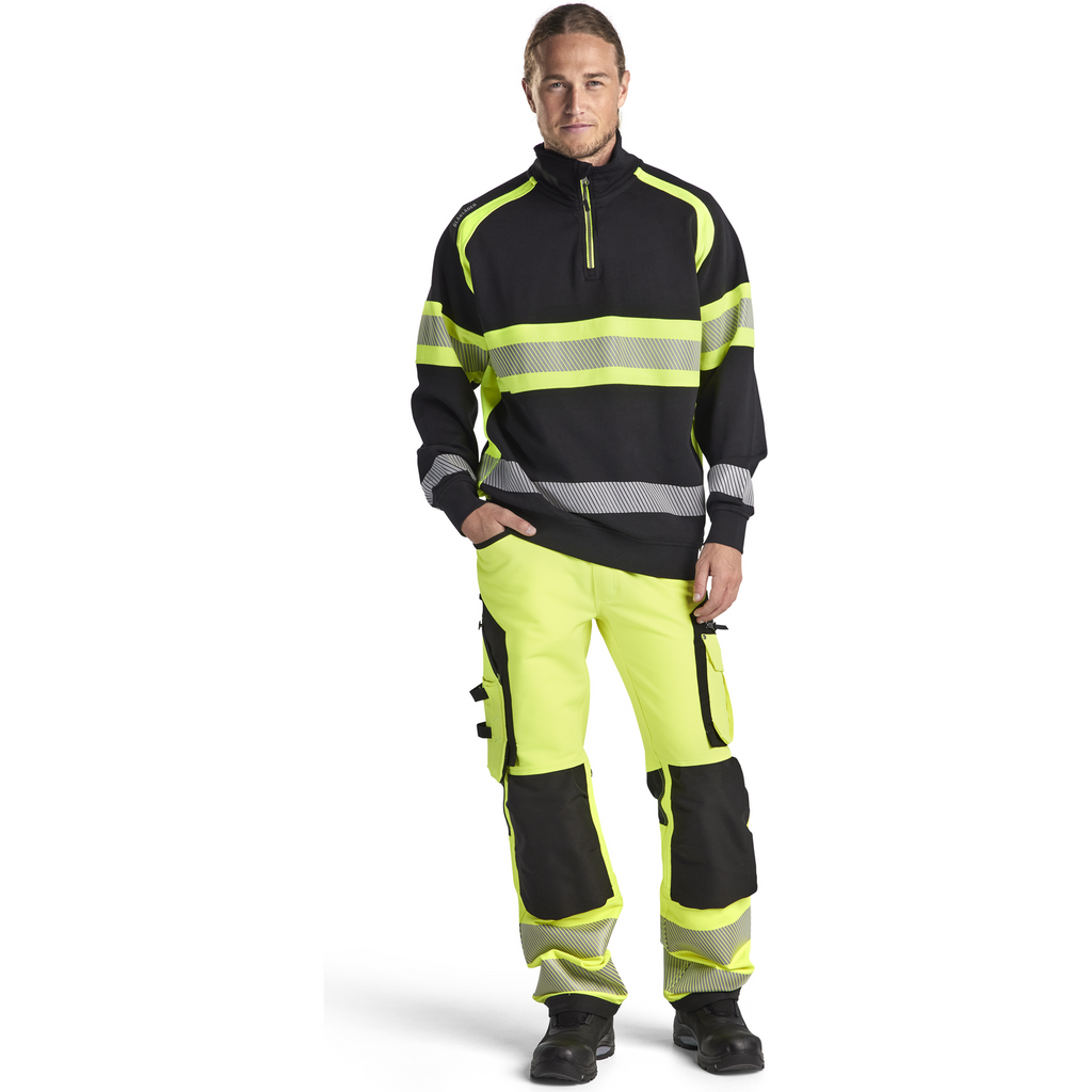 Blaklader High Vis Sweatshirt, Black/Yellow (5)