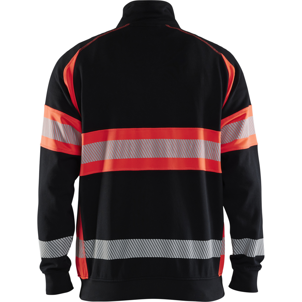 Blaklader High Vis Sweatshirt, Black/High Vis Red (4)