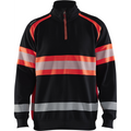 Blaklader High Vis Sweatshirt, Black/High Vis Red