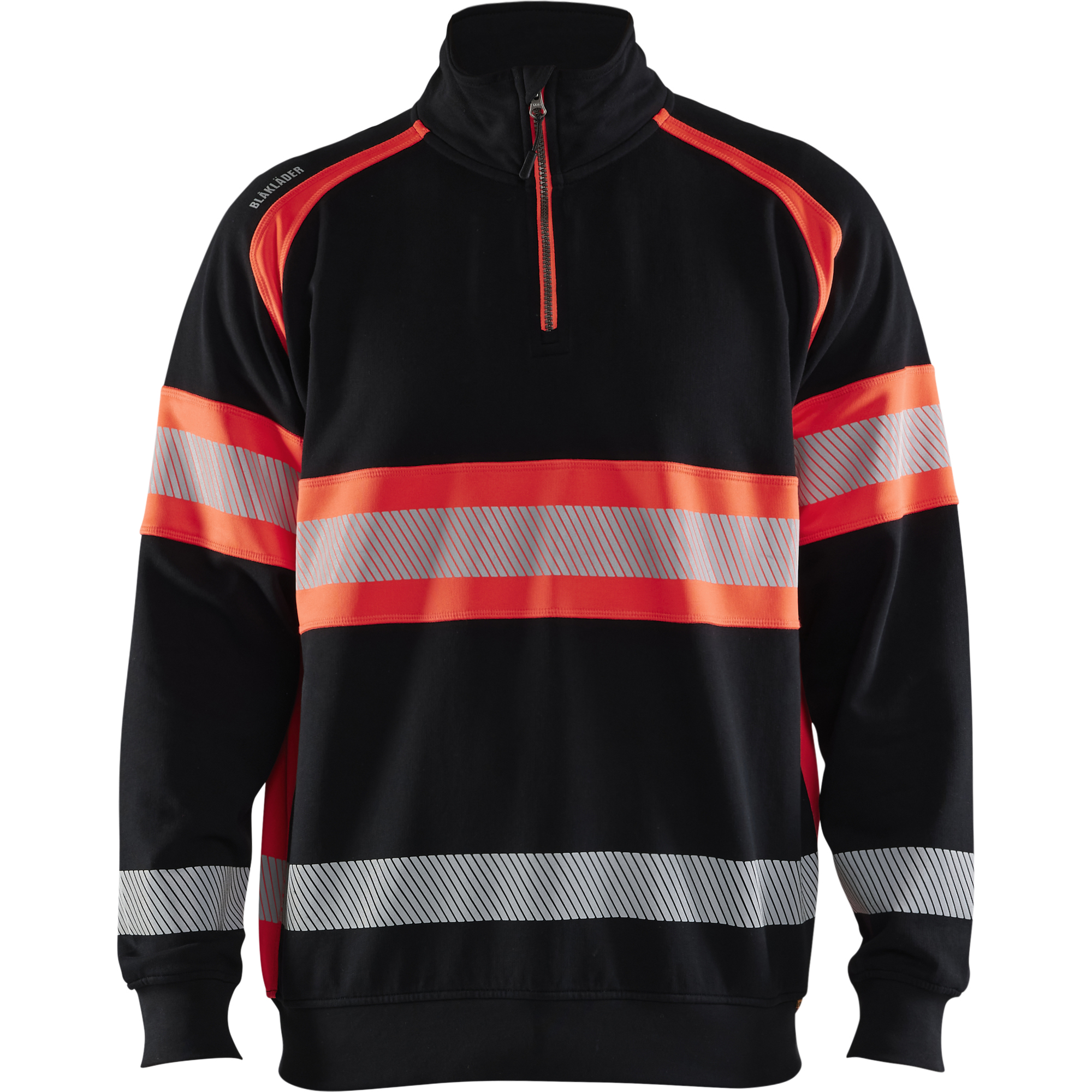 Blaklader High Vis Sweatshirt, Black/High Vis Red