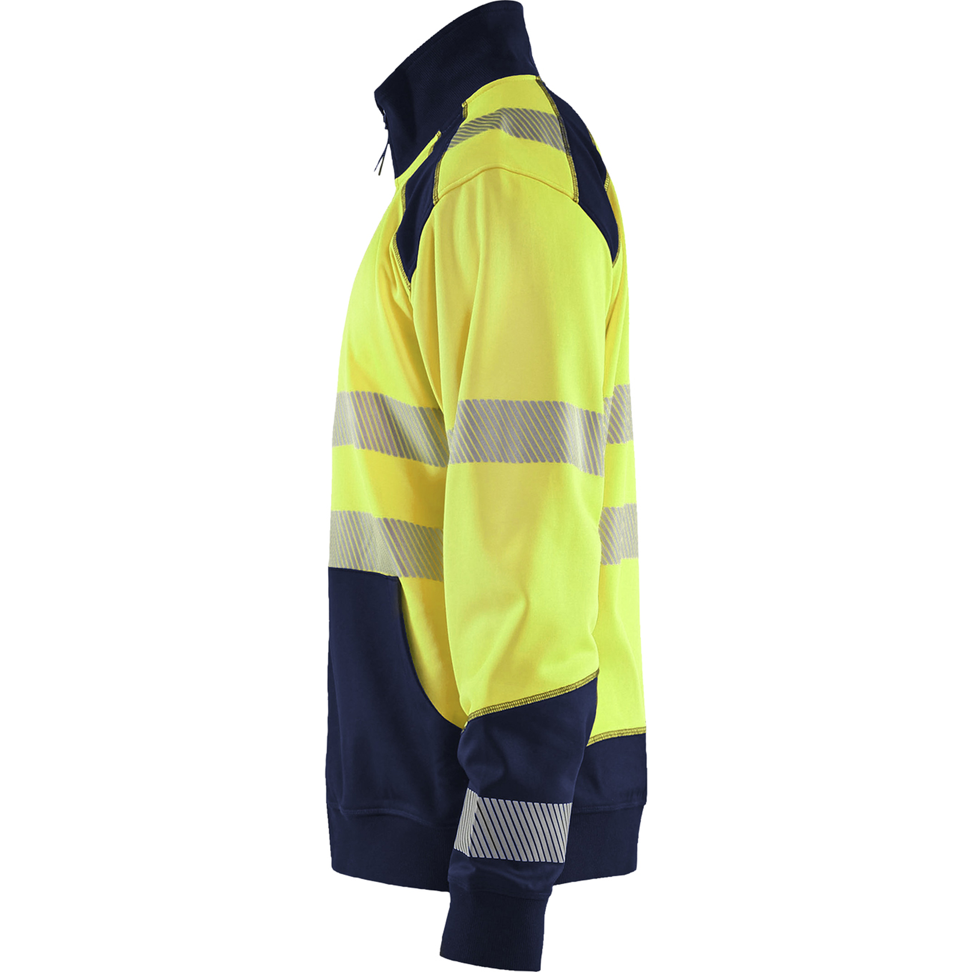 Blaklader High Vis Half-Zip Sweatshirt, Yellow/Navy Blue (3)
